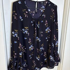 Premier Studio Navy Floral Blouse